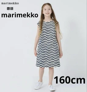 Uniqlo Marimekko Girls Dress Size 62inch(160cm) Wave Pattern Sleeveless New Teen - Picture 1 of 6