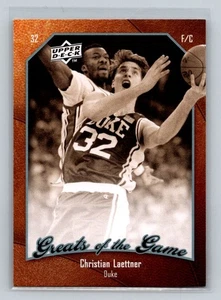 2009-10 Upper Deck Greats of the Game #84 Christian Laettner Duke Blue Devils - Picture 1 of 2