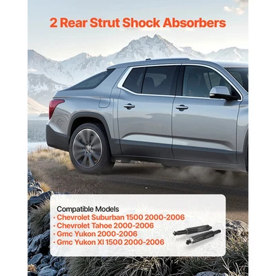 Par de montaje de puntal de amortiguador trasero para Chevy Tahoe Suburban Yukon XL 2000-2006 Foto 1 de 4