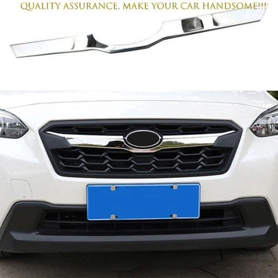 Tira de rejilla de malla central delantera de acero cromado para Subaru Crosstrek 2018-2020 Foto 1 de 4