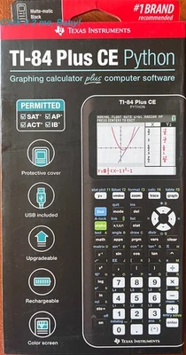 NEW LATEST MODEL Python BLACK Texas Instruments TI-84 Plus CE Graphic Calculator - Image 1 of 4