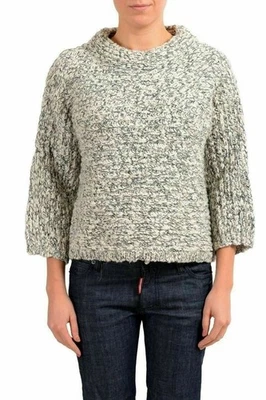 Suéter Just Cavalli Para Mujer Lana Alpaca Multicolor Tejido Cuello Redondo EE. UU. S IT 40 Foto 1 de 4