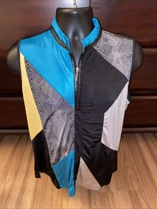 Jamie Sadock Golf Top Shirt Multicolor Sleeveless 1/4 Zip Size XL - Picture 1 of 6