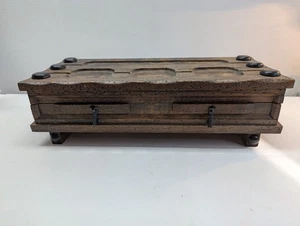 Tocador de caballero MCM vintage caja de mesa de madera almacenamiento de joyas españolas - Imagen 1 de 12