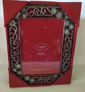 St. Nicholas Square Snowflake 5x7 Metal Picture Frame - Picture 1 of 9