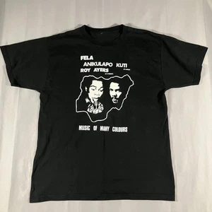 Camisa Fela Kuti Roy Ayers Para Hombre Mediana Negra Música de Muchos Colores Camiseta Gráfica - Imagen 1 de 8