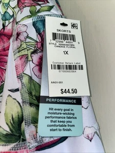 Ideology Womens 1X Plus Size Printed golf Tennis Skort Skirt  NEW with tags - Picture 1 of 13