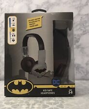 Batman DC Comics Headphones Kid Safe Adjustable Headband 3-9 yr [NEW] Sealed