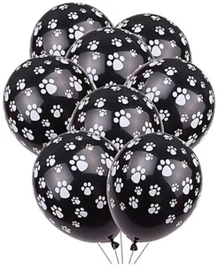 Dog Paw Print Latex Balloons Birthday Cat Party Decorations Puppy Pet Supplies - Picture 1 of 9