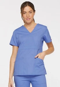 Clearance Sale!! Dickies EDS Signature 86806 Women’s Mock Wrap V-Neck Scrub Top - Picture 1 of 5