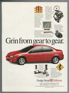 2001 DODGE NEON advertisement, small Chrysler sedan print ad - Foto 1 di 3