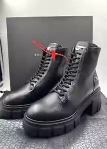 Philipp Plein Leder Stiefel – Schwarz, Gr.39, Neu und Ungetragen NP948EURO - Bild 1 von 11