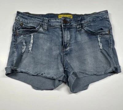 YMI Wannabettabutt Jean Shorts Size 11 Distressed Cotton Spandex - Image 1 of 4
