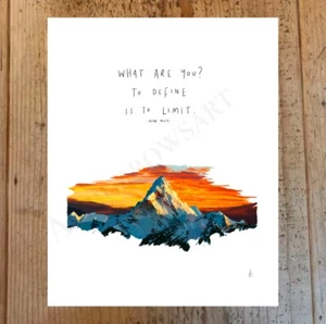 What Are You By Oscar Wilde Poem Quote Everest Drawing Art Print Poster A4 - Picture 1 of 4