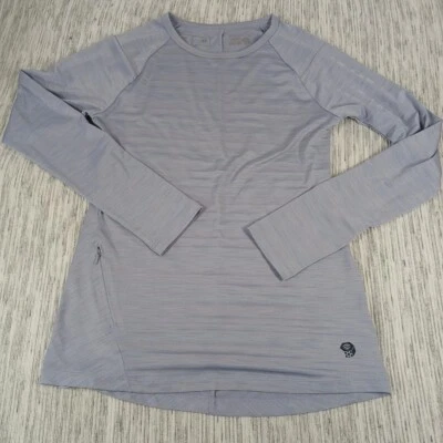 Camiseta Mountain Hardwear Manga Larga Para Mujer XS Lavanda Cuello Redondo Gimnasio Activo Foto 1 de 4