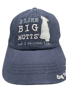 I Like Big Mutts, Cotton Ball Cap, Dog is good, navy blue, adjustable hat adult - Picture 1 of 12