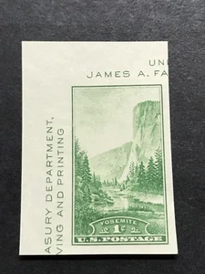 Scott#756 -1935 1c Yosemite, Imperforate Single Stamp published without gum - USA - Bild 1 von 8