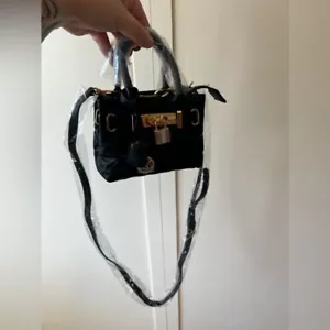 Studio Badgley Mischka NWT Mini Diamond Quilted Tote With Front Lock Purse Bag - Bild 1 von 15