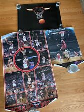 LOT 3 Vintage 90s Poster Chicago Bulls Starline Slam Scott Mutter Michael Jordan