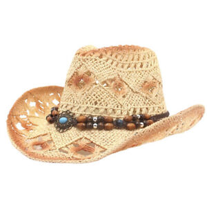 Summer Beach Men Women Western Cowboy Cowgirl Fashion Brim Sun Protection Hat