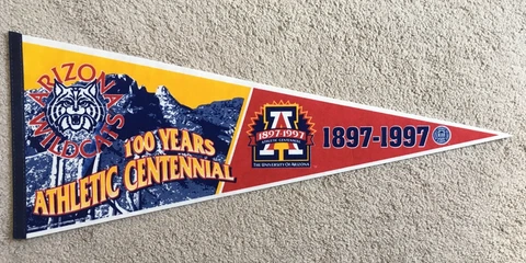 Arizona Wildcats Athletic Centennial 100 Years Full Size Pennant NCAA 1897-1997 Cover