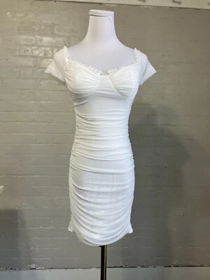 Impresionante Mini Vestido Windsor Sweetheart Malla 05101-1539 Blanco (b121) Foto 1 de 4