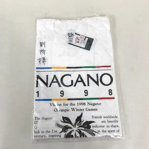 NEU Vintage Nagano 1998 Olympische Winterspiele Rundhalsausschnitt T-Shirt Herren Large / 42" - Bild 1 von 13