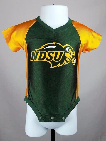 North Dakota State Bison Shirt Toddler  0 - 3 Months Green Baby Jersey New ST136 Cover