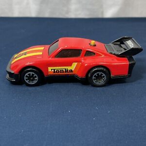 Tonka Clutch Popper 5.75 Inch Porsche Red Racing Car Metal Japan Vintage