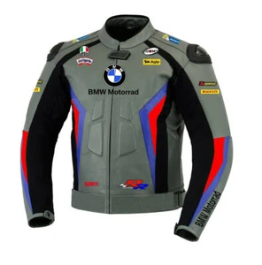 BMW veste moto cuir hommes motard veste de course vestes MOTOGP moto - Foto 1 di 3
