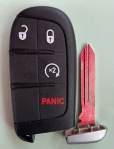 NEW DODGE SMART KEYFOB 4 BUTTONS OEM NEW KEY BLADE M3N40821302 - Picture 1 of 2