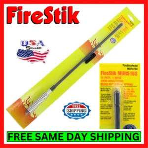 Antena móvil Firestik 16" MURS con resorte, onda 1/4, omnidireccional, negra - Imagen 1 de 8