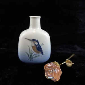 Royal Copenhagen Porzellan Vase 1965, Modell #510, Luxus Geschenk Eisvogel Design - Bild 1 von 10