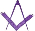 Masonic Lodge Lodge Ceremonial PURPLE 6" LARGE Square and Compass FOR Bible