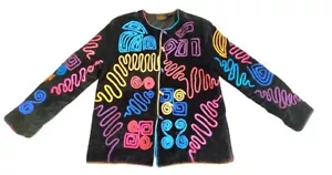 Chaqueta de terciopelo para mujer Allure Boutique Indigo Moon talla M Blazer bordado - Imagen 1 de 6