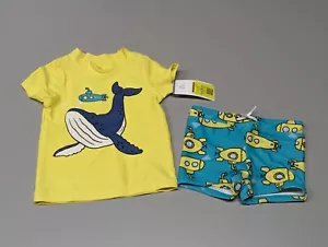 Carters Infant Boys Rashguard Whale Swimsuit Set -Yellow Size 6 Months - Picture 1 of 4