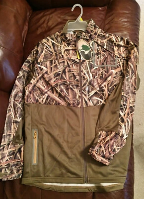 Yukon Gear Men's Camouflage Fleece Midlayer Jacket, Mossy Oak Grass Blades LARGE - Image 1 of 4
