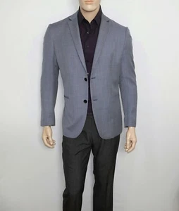 $595 NEW John Theory Blazer Size 42 in Clear Blue 100% Wool - Picture 1 of 12