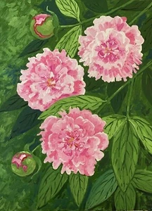 ACEO Peonía Ryta impresión de pintura feng shui riqueza buena suerte arte floral rosa 🌸 - Imagen 1 de 1