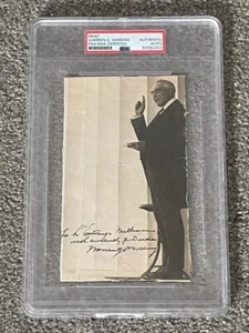 HARDING, WARREN G. SIGNED PHOTO, 29TH U. S. PRESIDENT, L'ESTRANGER MILLMAN, PSA - Picture 1 of 1
