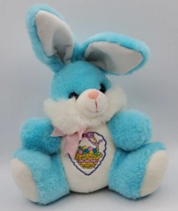 Dan Dee Hoppy Hopster MTY Blue Embroidery Easter Bunny Rabbit Plush 12” Stuffed - Picture 1 of 7