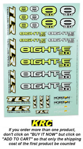TLR249001 - TEAM LOSI RACING 8IGHT-E 3.0 LOGO STICKER SHEET (1) - DÉCORATION