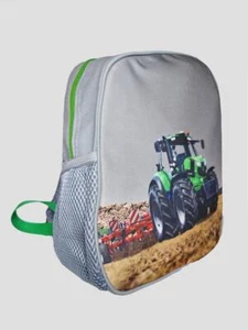 S&C Kinderrucksack mit Traktor Motiv RS06 – 32x24 cm, Kinderrucksack, Grau mit g - Bild 1 von 3