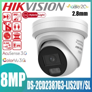 Hikvision DS-2CD2387G3-LIS2UY/SL 8MP Smart Hybrid Light ColorVu3.0 POE IP Camera - Picture 1 of 14