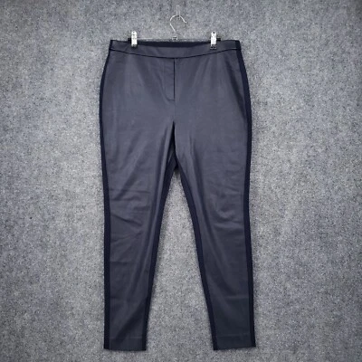 Leggings femininas Chicos 2 EUA 12 azul couro sintético ponte frontal cintura alta puxar - Imagem 1 de 4