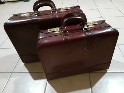 Leather Briefcase and Matching Suitcases (Luggage) with combination locks - Image 1 of 4