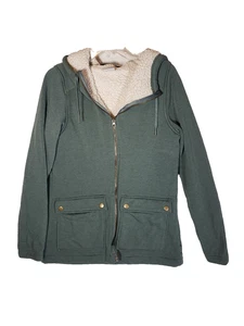Columbia Sportswear Damen Sweatshirtjacke MEDIUM grün Sherpa gesteppt Kapuze - Bild 1 von 7