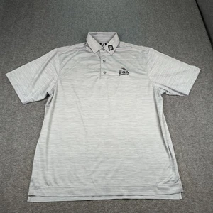 Footjoy Shirt Mens Large Gray Bethpage Black PGA 2019 Performance Stretch - Foto 1 di 12