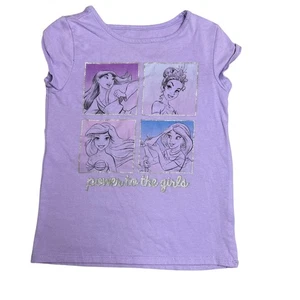 Camiseta Disney Princesses Sparkles 5T Top Camiseta “Power To the Girls” Talla Niñas 5T - Imagen 1 de 5