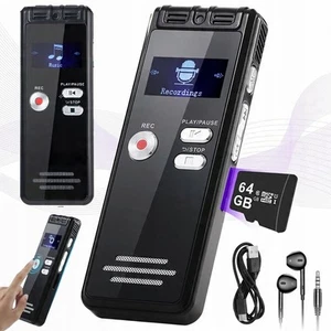 64GB Spion Abhörgerät Wanze Audio Voice Recorder Diktiergerät getarnt Mini Auto - Bild 1 von 10